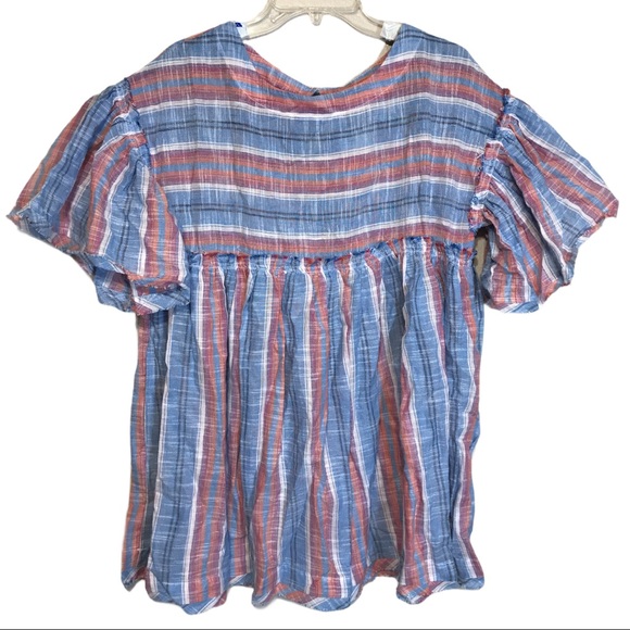 Free People Summer Nights Blue Lagoon Mini Tunic - Picture 2 of 7